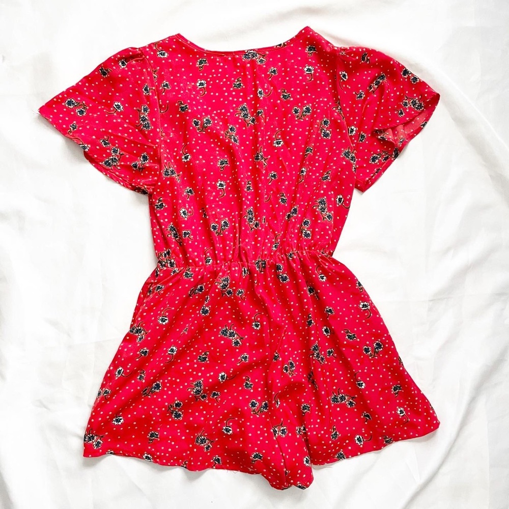 EXTRA 50% OFF! Sienna Sky Red Floral Romper - Picture 4 of 5